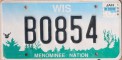 Nummernschilder / Kfz-Kennzeichen USA 1998 1990er Wisconsin WI tribe