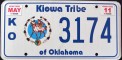 Nummernschilder / Kfz-Kennzeichen USA 1987 1980er Oklahoma OK tribe