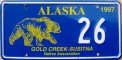 Nummernschilder / Kfz-Kennzeichen USA 1997 1990er Alaska AK tribe