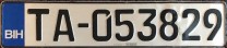 Nummernschilder / Kfz-Kennzeichen Bosnien & Herzegowina 2009 2000er Taxi
