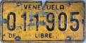 Nummernschilder / Kfz-Kennzeichen Venezuela 1982 1980er Taxi Distrito Federal