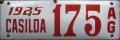 Nummernschilder / Kfz-Kennzeichen Argentinien 1925 1920er Santa Fe, Casilda