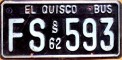 Nummernschilder / Kfz-Kennzeichen Chile 1962 1960er EL QUISCO