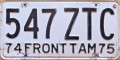Nummernschilder / Kfz-Kennzeichen Mexiko 1974 1970er Tamaulipas Front