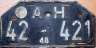 Nummernschilder / Kfz-Kennzeichen Deutschland 1948 1940er Amerikanisch Hessen