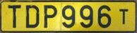 Nummernschilder / Kfz-Kennzeichen Schweden 1990 1990er Taxi