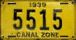 Nummernschilder / Kfz-Kennzeichen Panama 1939 1930er Canal Zone