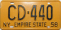 Nummernschilder / Kfz-Kennzeichen USA 1957 1950er New York NY