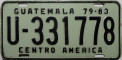 Nummernschilder / Kfz-Kennzeichen Guatemala 1979 1970er