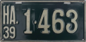 Nummernschilder / Kfz-Kennzeichen Haiti 1939 1930er