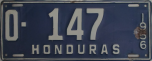 Nummernschilder / Kfz-Kennzeichen Honduras 1956 1950er GOV