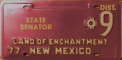 Nummernschilder / Kfz-Kennzeichen USA 1977 1970er New Mexico NM