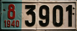 Nummernschilder / Kfz-Kennzeichen Jugoslawien 1940 1940er SER, Novi Sad