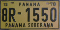Nummernschilder / Kfz-Kennzeichen Panama 1978 1970er
