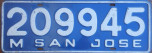 Nummernschilder / Kfz-Kennzeichen Uruguay 1993 1990er San Jos? 