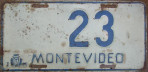 Nummernschilder / Kfz-Kennzeichen Uruguay 1940 1940er Montevideo