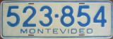 Nummernschilder / Kfz-Kennzeichen Uruguay 1992 1990er Montevideo