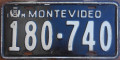Nummernschilder / Kfz-Kennzeichen Uruguay 1962 1960er Montevideo
