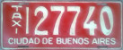 Nummernschilder / Kfz-Kennzeichen Argentinien 1960 1960er Buenos Aires, Ciudad