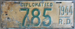 Nummernschilder / Kfz-Kennzeichen Dominikanische Republik 1944 1940er CD