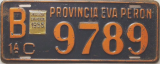 Nummernschilder / Kfz-Kennzeichen Argentinien 1955 1950er La Pampa