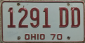 Nummernschilder / Kfz-Kennzeichen USA 1970 1970er Ohio OH