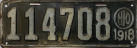 Nummernschilder / Kfz-Kennzeichen USA 1918 1910er Ohio OH