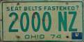 Nummernschilder / Kfz-Kennzeichen USA 1974 1970er Ohio OH