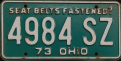 Nummernschilder / Kfz-Kennzeichen USA 1973 1970er Ohio OH
