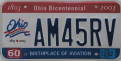 Nummernschilder / Kfz-Kennzeichen USA 2001 2000er Ohio OH