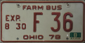 Nummernschilder / Kfz-Kennzeichen USA 1978 1970er Ohio OH