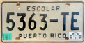 Nummernschilder / Kfz-Kennzeichen Puerto Rico 1986 1980er