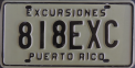 Nummernschilder / Kfz-Kennzeichen Puerto Rico 1986 1980er
