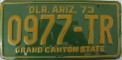 Nummernschilder / Kfz-Kennzeichen USA 1973 1970er Arizona AZ