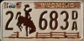 Nummernschilder / Kfz-Kennzeichen USA 1978 1970er Wyoming WY