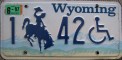 Nummernschilder / Kfz-Kennzeichen USA 1992 1990er Wyoming WY