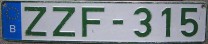 Nummernschilder / Kfz-Kennzeichen Belgien 1996 1990er