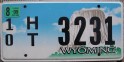 Nummernschilder / Kfz-Kennzeichen USA 2000 2000er Wyoming WY
