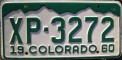 Nummernschilder / Kfz-Kennzeichen USA 1960 1960er Colorado CO