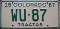 Nummernschilder / Kfz-Kennzeichen USA 1967 1960er Colorado CO