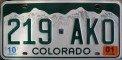Nummernschilder / Kfz-Kennzeichen USA 2000 2000er Colorado CO