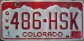 Nummernschilder / Kfz-Kennzeichen USA 2000 2000er Colorado CO