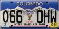 Nummernschilder / Kfz-Kennzeichen USA 2000 2000er Colorado CO