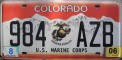 Nummernschilder / Kfz-Kennzeichen USA 2000 2000er Colorado CO
