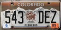 Nummernschilder / Kfz-Kennzeichen USA 2000 2000er Colorado CO