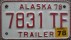 Nummernschilder / Kfz-Kennzeichen USA 1978 1970er Alaska AK