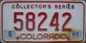 Nummernschilder / Kfz-Kennzeichen USA 1992 1990er Colorado CO