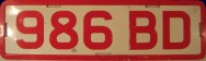 Nummernschilder / Kfz-Kennzeichen Großbritannien 1970 1970er