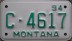 Nummernschilder / Kfz-Kennzeichen USA 1994 1990er Montana MT