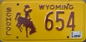 Nummernschilder / Kfz-Kennzeichen USA 1983 1980er Wyoming WY